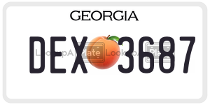 DEX3687  license plate in GA