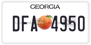 DFA4950  license plate in GA