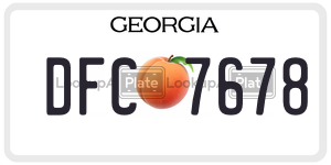 DFC7678  license plate in GA