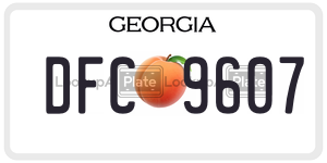 DFC9607  license plate in GA