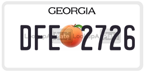 DFE2726  license plate in GA