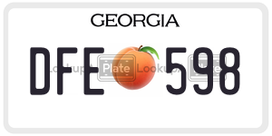 DFE598 license plate in Georgia