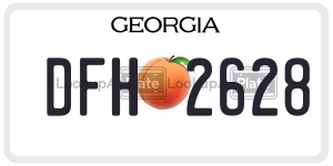 DFH2628  license plate in GA