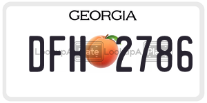 DFH2786  license plate in GA