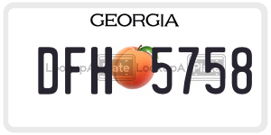 DFH5758  license plate in GA