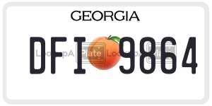 DFI9864  license plate in GA