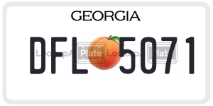DFL5071  license plate in GA
