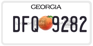 DFQ9282  license plate in GA