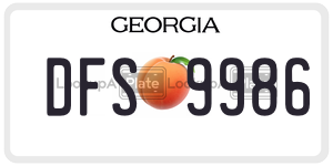 DFS9986  license plate in GA