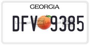 DFV9385  license plate in GA