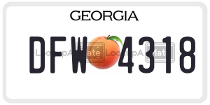 DFW4318  license plate in GA