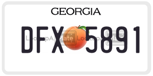 DFX5891  license plate in GA