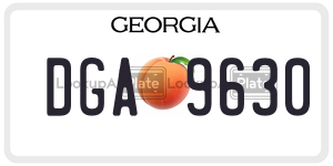 DGA9630  license plate in GA