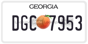 DGC7953  license plate in GA