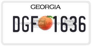 DGF1636  license plate in GA