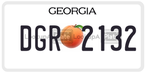 DGR2132  license plate in GA