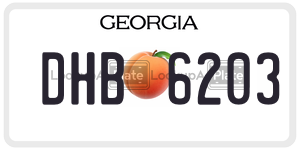 DHB6203  license plate in GA