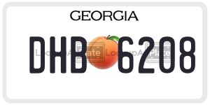 DHB6208  license plate in GA