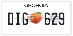 DIG629  license plate in GA