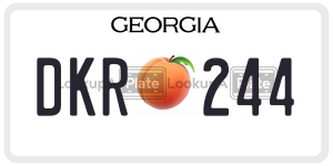 DKR244  license plate in GA