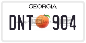 DNT904  license plate in GA
