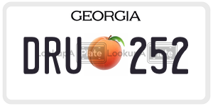 DRU252 license plate in Georgia