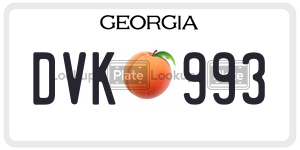 DVK993 license plate in Georgia