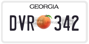 DVR342 license plate in Georgia