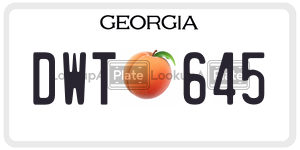 DWT645  license plate in GA