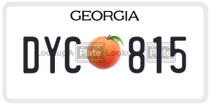 DYC815  license plate in GA