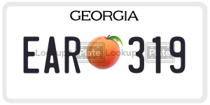EAR319  license plate in GA