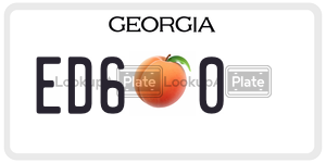 ED60  license plate in GA