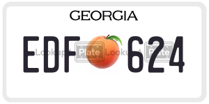 EDF624 license plate in Georgia