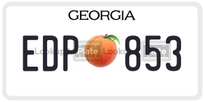 EDP853  license plate in GA