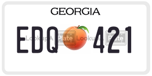 EDQ421  license plate in GA