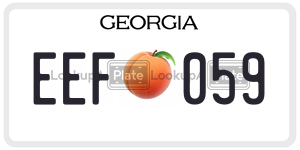 EEF059 license plate in Georgia