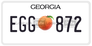 EGG872 license plate in Georgia
