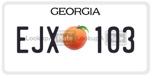 EJX103 license plate in Georgia