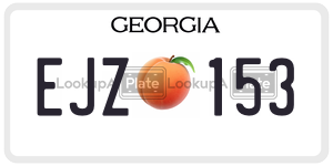 EJZ153  license plate in GA