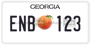 ENB123 license plate in Georgia