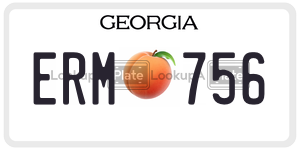 ERM756  license plate in GA