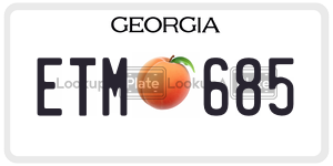ETM685  license plate in GA