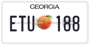 ETU188  license plate in GA