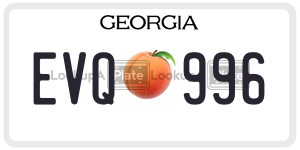 EVQ996 license plate in Georgia