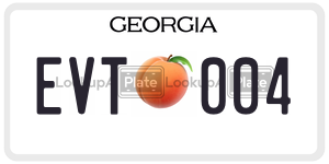 EVT004 license plate in Georgia