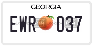 EWR037  license plate in GA