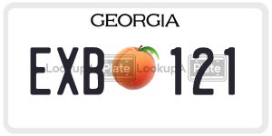 EXB121  license plate in GA