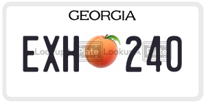EXH240  license plate in GA