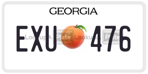 EXU476 license plate in Georgia