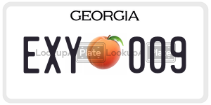 EXY009  license plate in GA